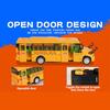 1/32 Model School Bus, Casting Alloy Openable Door Toy Car with Lights Sounds Fuel System Parts for Boy Girl Combustion Engines Parts