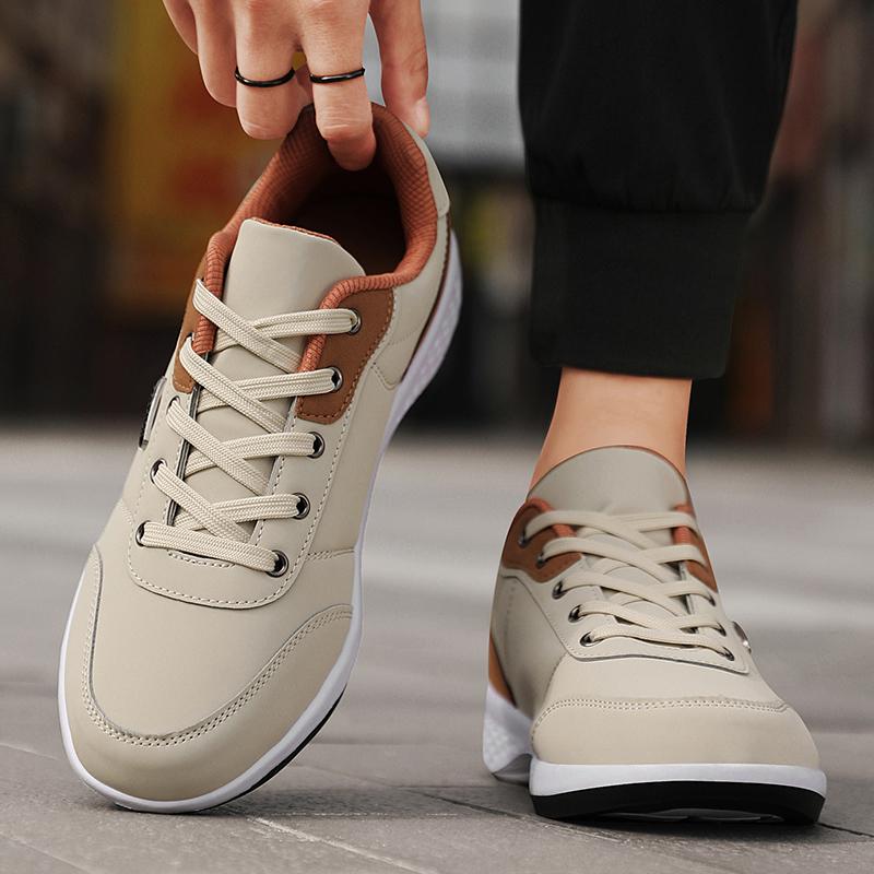 Men Shoes Sneakers PU Leather Trend Casual Shoes Fashion Breathable Leisure Male Sneakers Non-Slip Footwear Men Vulcanized Shoes