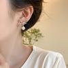 Nischen-Minimalistischer Silber-Schleifen-Perlen-Steckerohrringe - Eleganter, Luxuriöser, Vielseitiger Modeschmuck