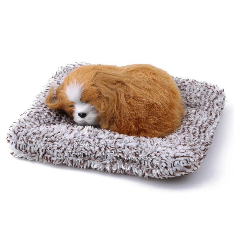 Car Center Console Decoration Stuffed Toy Cute Simulation Animal Plush Sleeping Dog Toy Children's Car Decoration