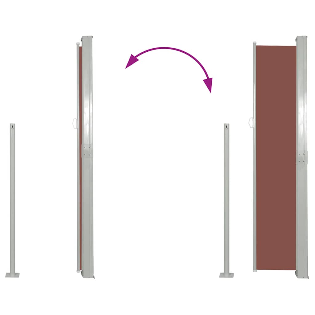 Retractable Side Awning 140 x 300 cm Brown