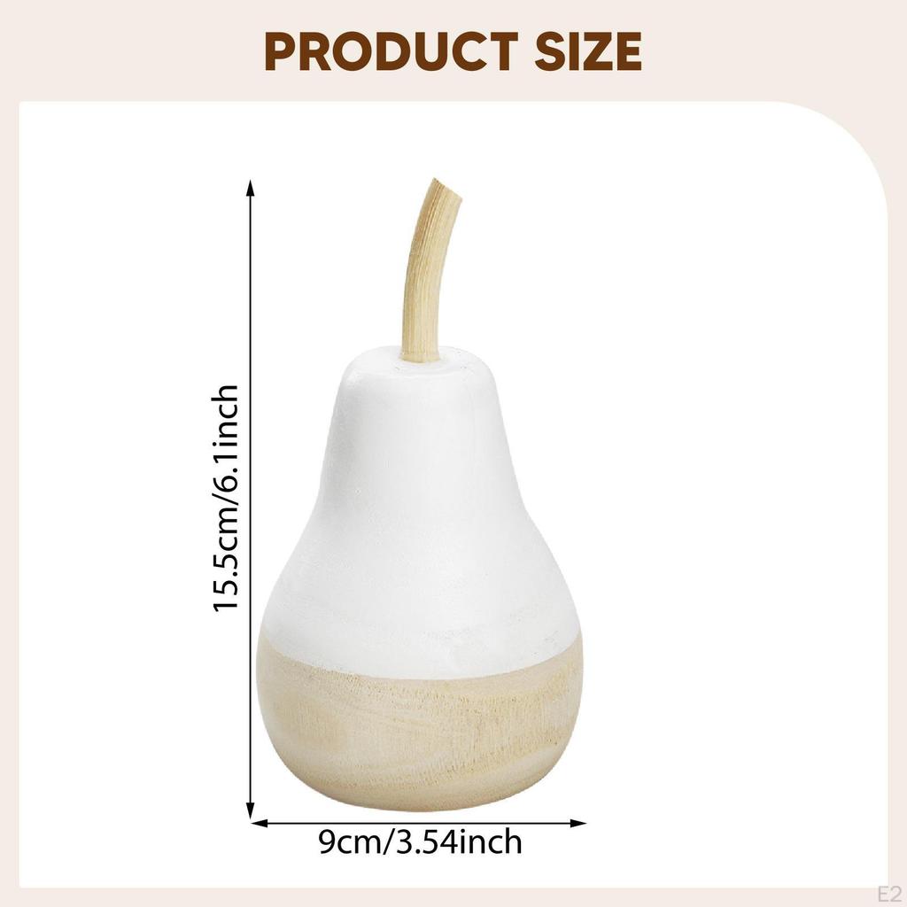 Wood Fruit Figurine Ornament Decor Collection Minimalist Sculpture Statue for Festival Living