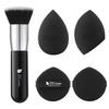 DUcare Makeup Brush Foundation Set Face Top Type High-quality Taklon Sponge Four Pieces Included Tools Easy Draw 06-6