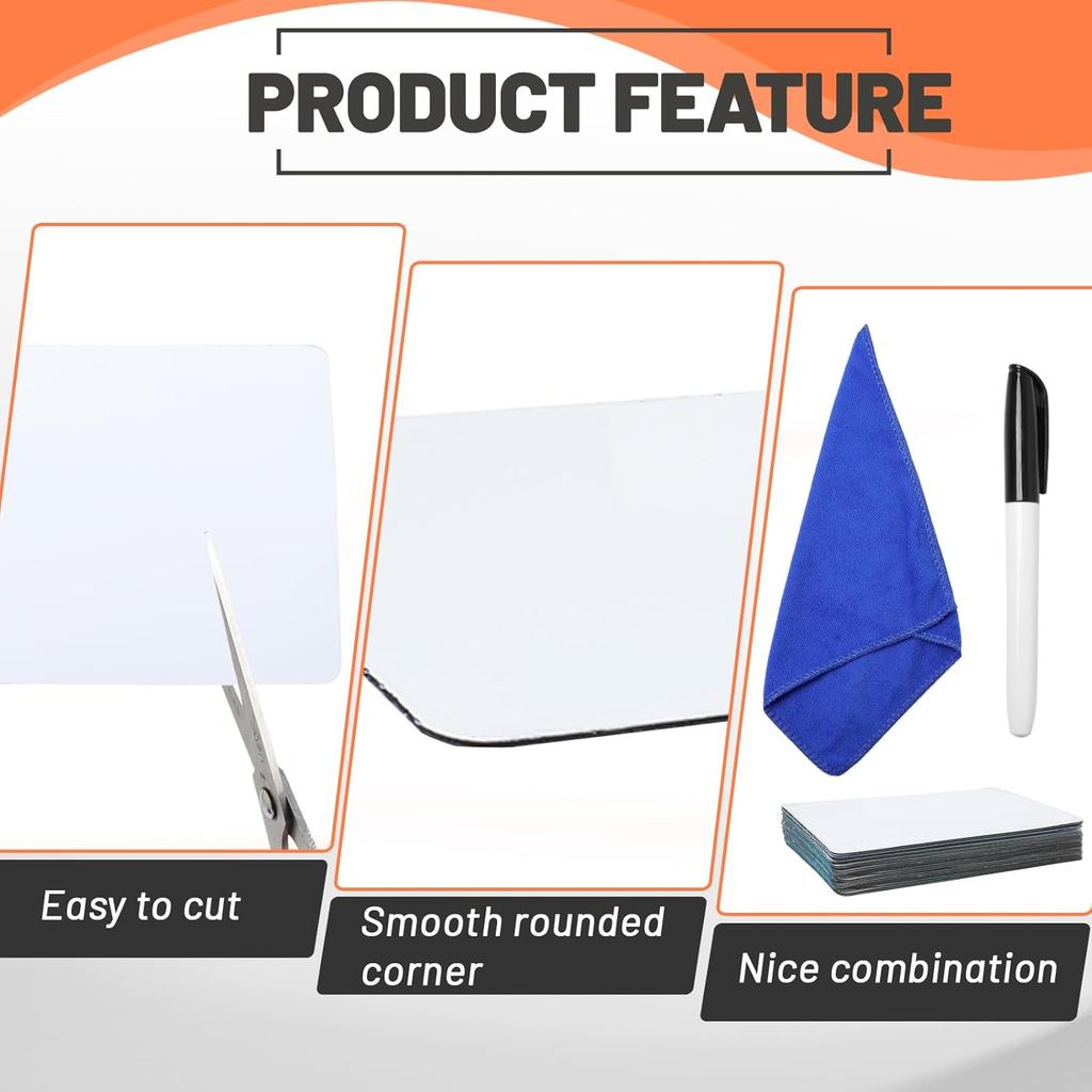 Dry Erase Labels Stickers 24 Pack 3x5 inch Reble Dry Erase Sticky Notes Mini Whiteboard Label Stickers Removable Reble Sticky Labels Dry Erase Post