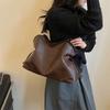 Korean Style Woven Texture Tote Bag: 2026 Fashion Versatile Shoulder Bag, Lazy Style, Large Capacity for Women.