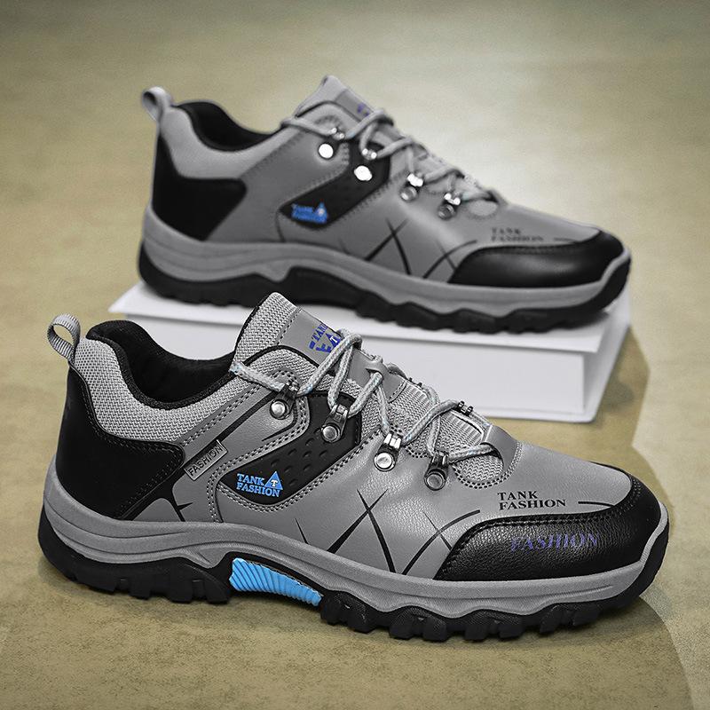 2025 New Guochao Men's Shoes Outdoor Sports Hiking Shoes Non-slip Wear-resistant Low-top Shoes Labor Insurance Work Casual Shoes