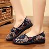 Spring Summer Woman Vintage Print Women Flats Shoes Embroidered Chinese Traditional Slip-on Loafers Canvas Casual Shoes