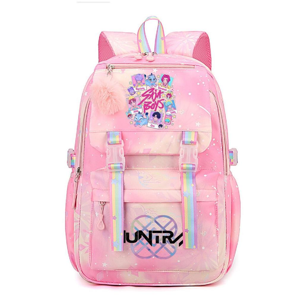 Animation Cartoon Peripheral Printing Korean Version Trend Burden Reduction Backpack Large Capacity Student Leisure Bag