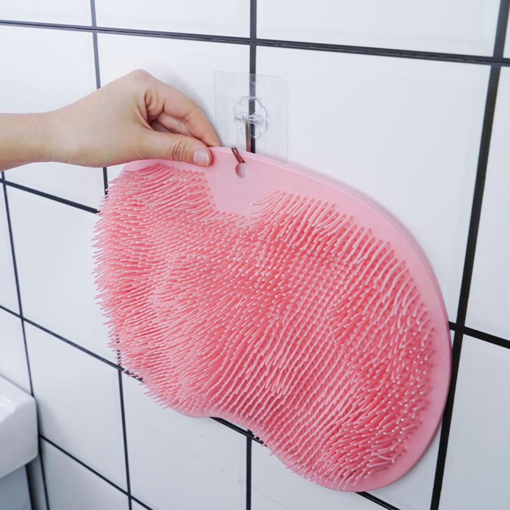 Silikon Duschfußmatte, 2025 Neu Silikonfuß für Dusche, Rückenmassagepad mit Saugnäpfen Rutschfest Peeling