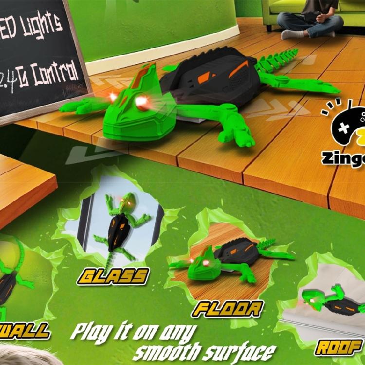 Wall Crawler Geckos Rechargeable Remote Control Cockroach Robot Kids Toy Climbs up Walls for Prank Toy