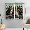 2pcs,2D Plane Printing Curtains Digital Printed Festive Horses Versatile 100% Polyester (without Rod) Decorations For Home Use