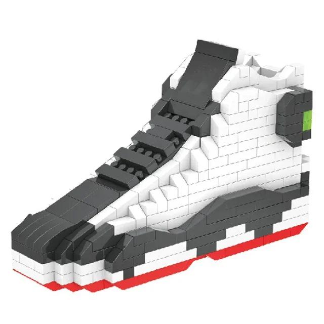 Mini Sports Basketball Shoes Building Blocks Sneakers Figure DIY Assembly Bricks Toys For Children Boys Birthday Christmas Presents