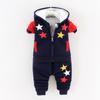 New Winter Girls Plush Set for Boys Casual Sports Two-piece Set for Baby Toddler Outdoor Clothing Sets