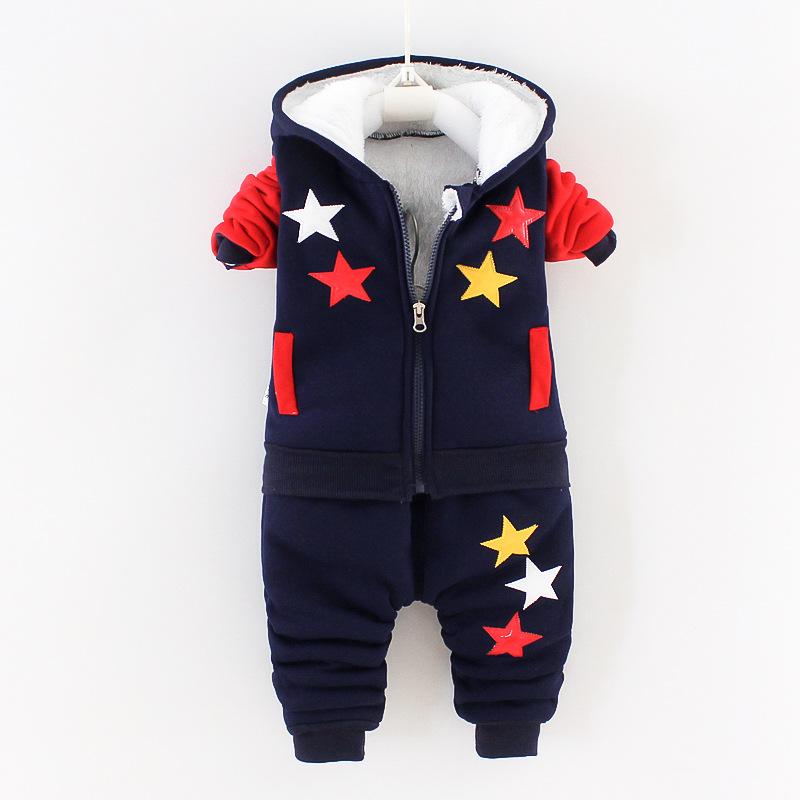 New Winter Girls Plush Set for Boys Casual Sports Two-piece Set for Baby Toddler Outdoor Clothing Sets