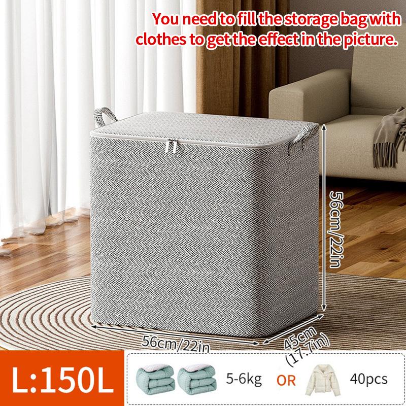 Foldable  Clothes Storage Bag Wardrobe Quilt Clothes Organizer  Non-woven Large Capacity Wardrobe Clothing Organizer Pouch