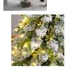 Mini Flocked Christmas Tree Pre Lit Artificial Tabletop Christmas Trees Snow Flocked Xmas Tree  DIY Decorations