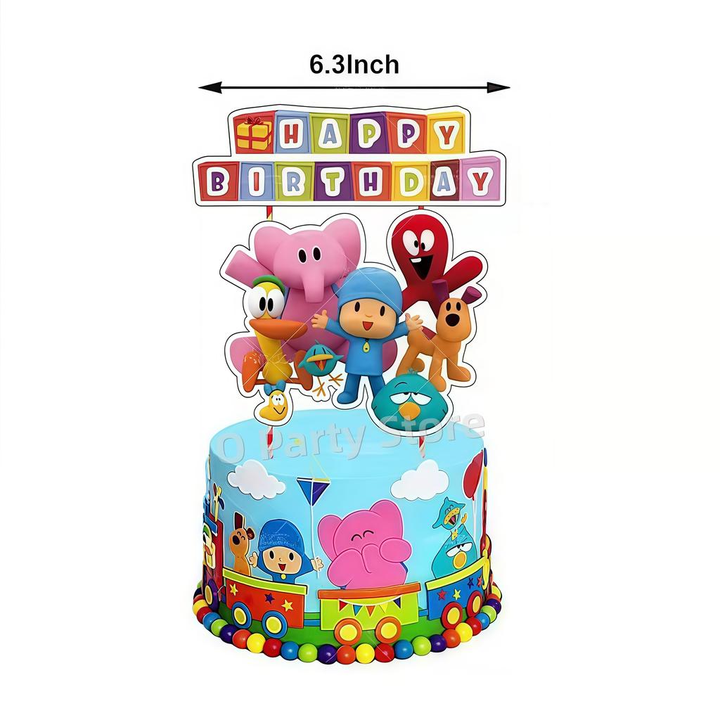 Pocoyo Geburtstag Dekorationen Einweg Geschirr Becher Teller Luftballon Banner Für Kinder Mitgebsel Babyparty Deko Party Zubehör Geschenk