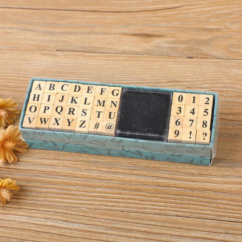 Set Sigillo con Timbro a Inchiostro - Kit Fai da Te da 40 Pezzi con Lettere, Numeri e Simboli