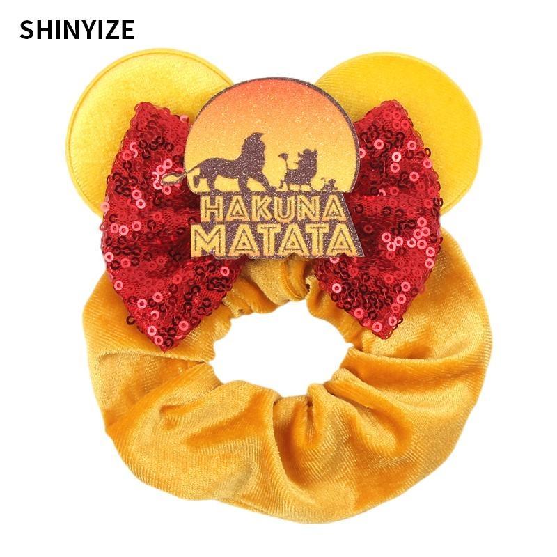 Christmas Disney Cute Ears Elastic Velvet Hairbands For Girls Sequins 4"Bows Headband Women Festival Trip DIY Hair Accessories