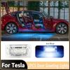 2PCS Auto Interior LED Light Kit LED Welcome Step Courtesy Projector Light Replacement Light Bulbs for Tesla Model S/X