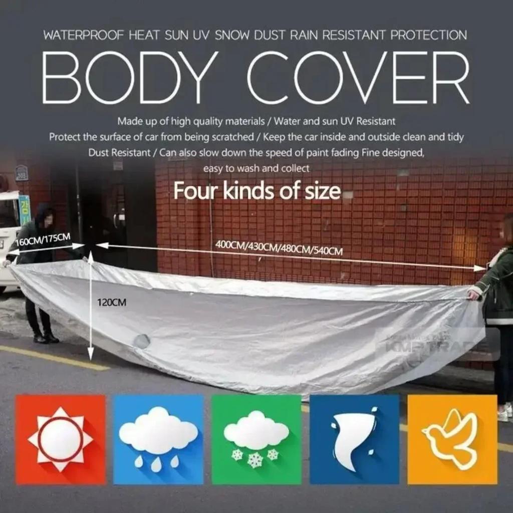 Universal SUV/Sedan Full Car Covers Outdoor Waterproof Sun Rain Snow Dust Resistant Protection UV Car silver Car Case Cover S-XL