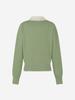 LORDLOAR Signature Color Block Collar Long Sleeve Knit L/Khaki