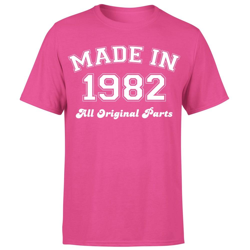 Made in 1982 All Original Parts TShirt 43rd Birthday Unisexs Gift Ideas