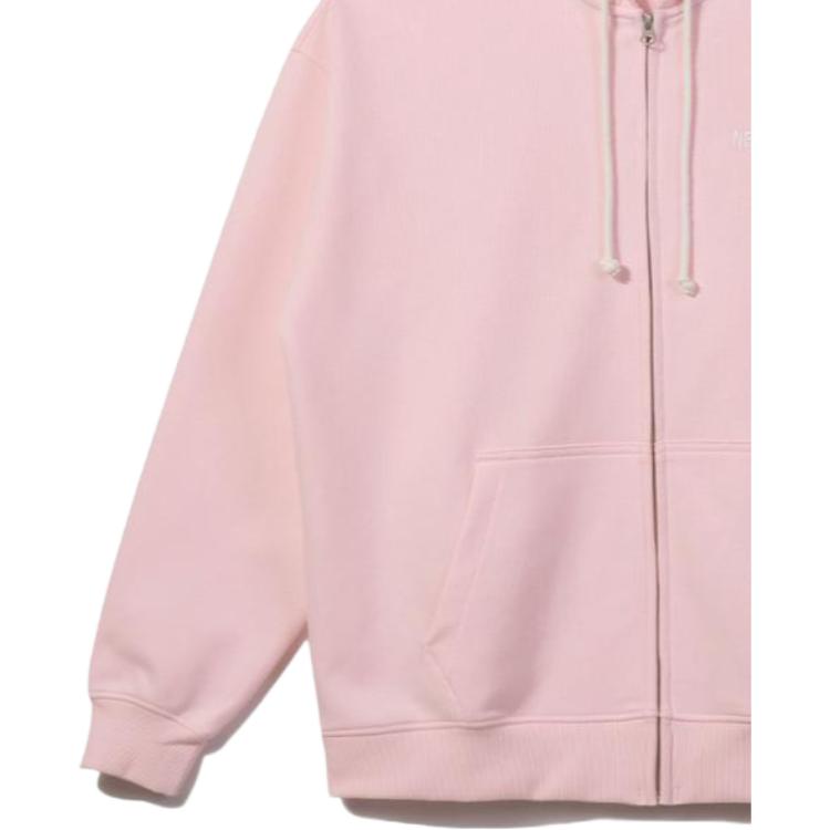 New Era Solid Color Letter Embroidery Zip Hoodie Unisex hoodies 13546529