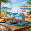 1pc Italian Venetian Tissue Box with Grand Canal & Gondola - Venetian-Themed Napkin Holder Suitable for Rolls/Facial Tissues, Napkin Storage Organizer