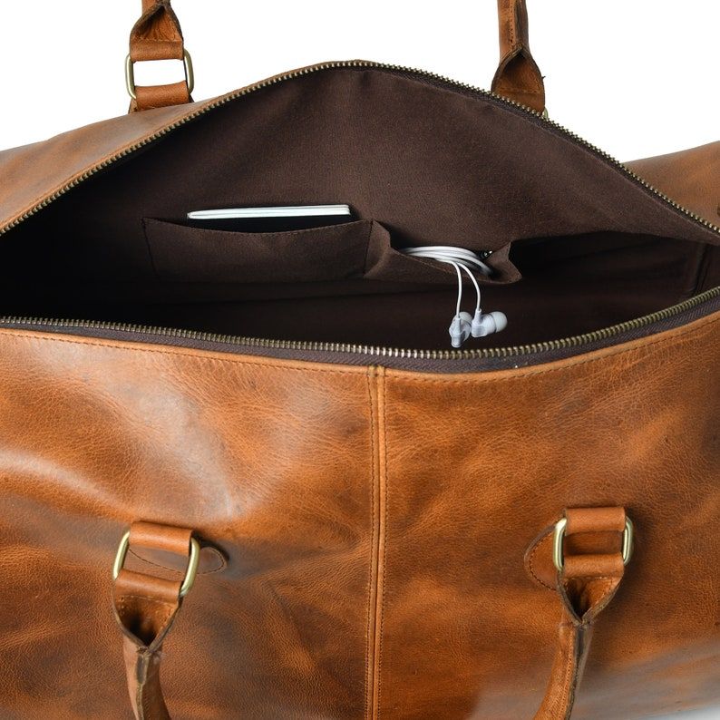 Kožená víkendová taška: Duffle z lícové kůže, dárek pro ženicha