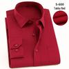 2025 Spring Men's Gray Non-Iron Long Sleeve Business Casual Shirt, Large Solid Color for Young to Middle-aged.