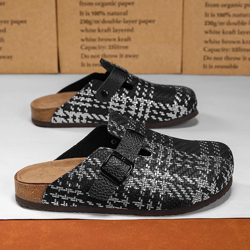 Четыре сезона 2025 Birkenstock Пробковые шлепанцы Мюли для улицы пляжа Унисекс обувь 45 чёрный 2850₽