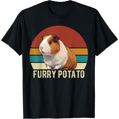 Cavia Shirt Furry Aardappel Vintage Cavia Grappig T-shirt(3)