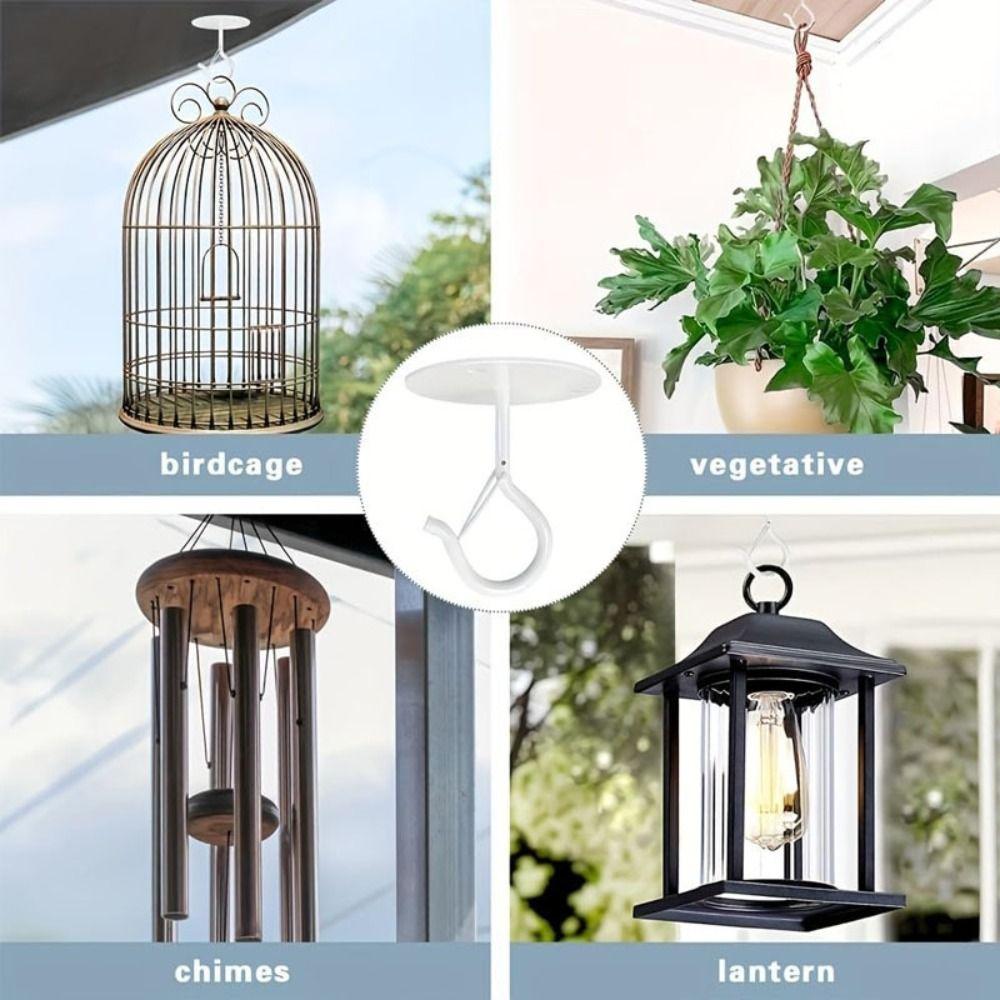 With Safety Buckle Ceiling Hooks Strong Q-Hanger Hook Flower Pot Hook Plant Hooks Garden