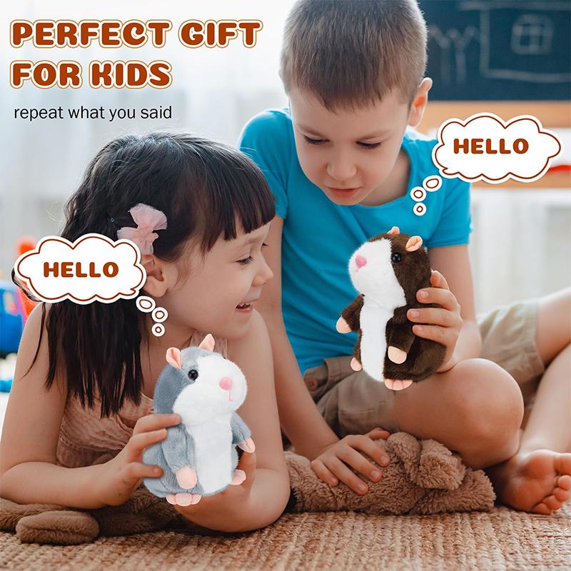 Sevimli Elektrikli Konuşan Hamster Peluş Oyuncak Konuşmayı Taklit Etmeyi Öğrenen Sallanan Peluş Bebek Oyuncakları Etkileşimli Peluş Hamster Oyuncakları Bebek Hediyeleri