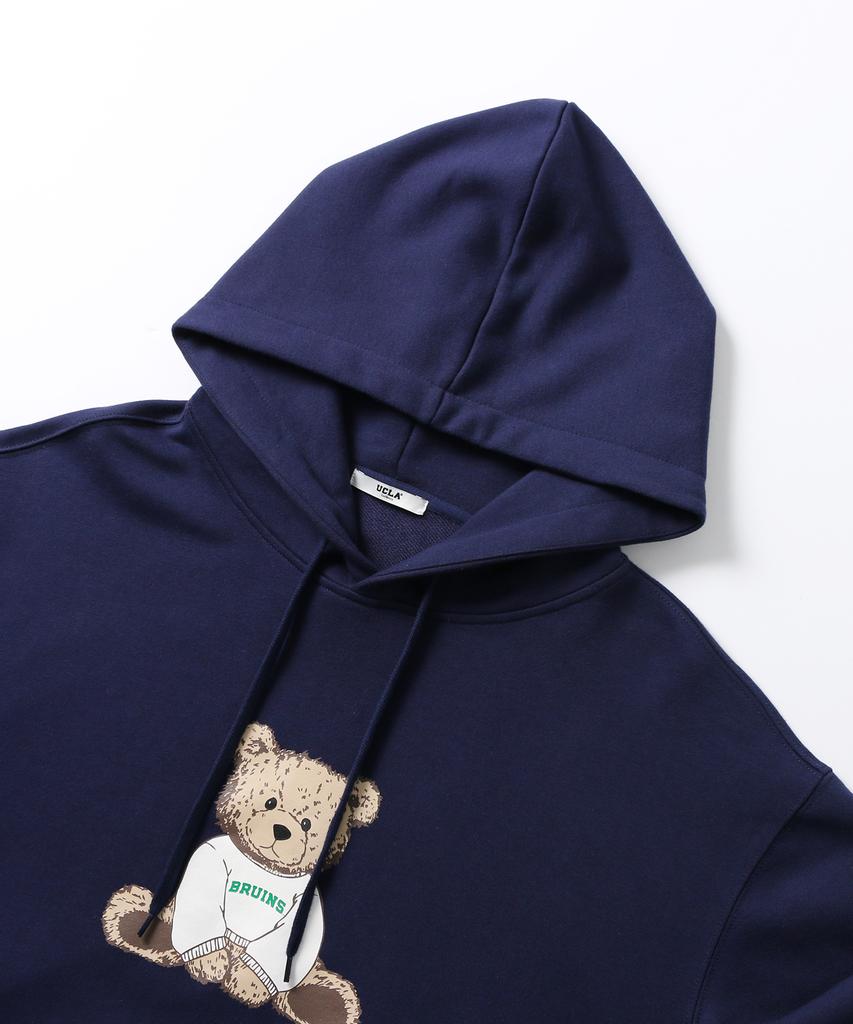 UCLA Unisex Preppy Reel Bear Hoodie [Navy] (Ubalt37)