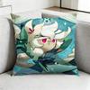 Run Kingdom WWhite lily Cookie Pillow Case Square DoubleSided Sofa Cushion Cover Bedroom Bedside Pillow Gift
