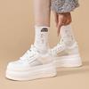 Fashion 8CM New Chunky Sneakers for Women Comfortable High Platform Dermis Thick Base Summer Autumn Non-slip Thick Bottom Walking Shoes