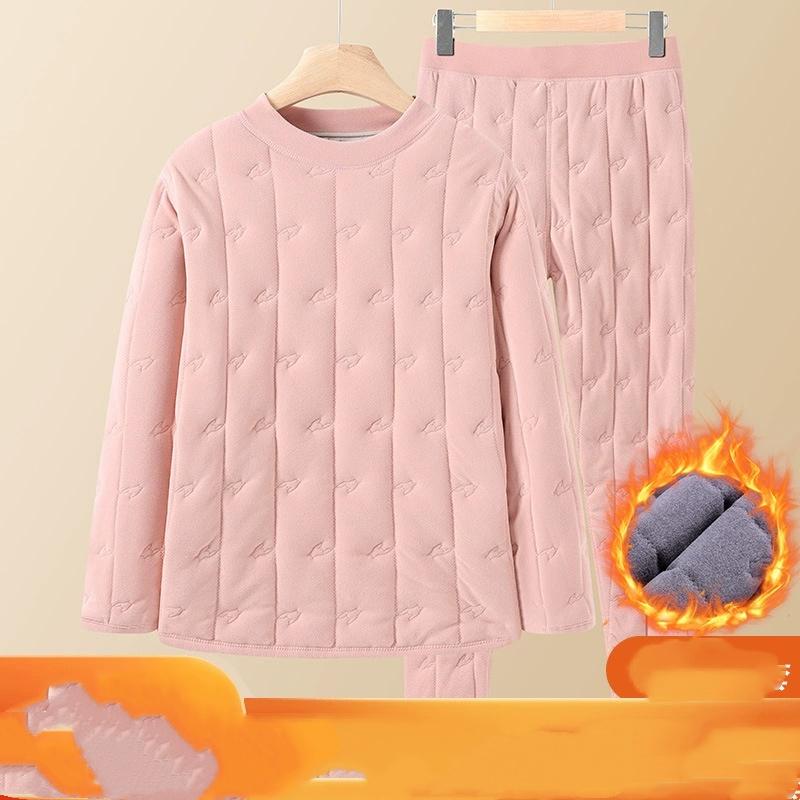 Men's Wool Stand Collar Thermal Underwear Home Clothes Color Couple Four Layer Thick Winter Cold Resistant Fleece Top