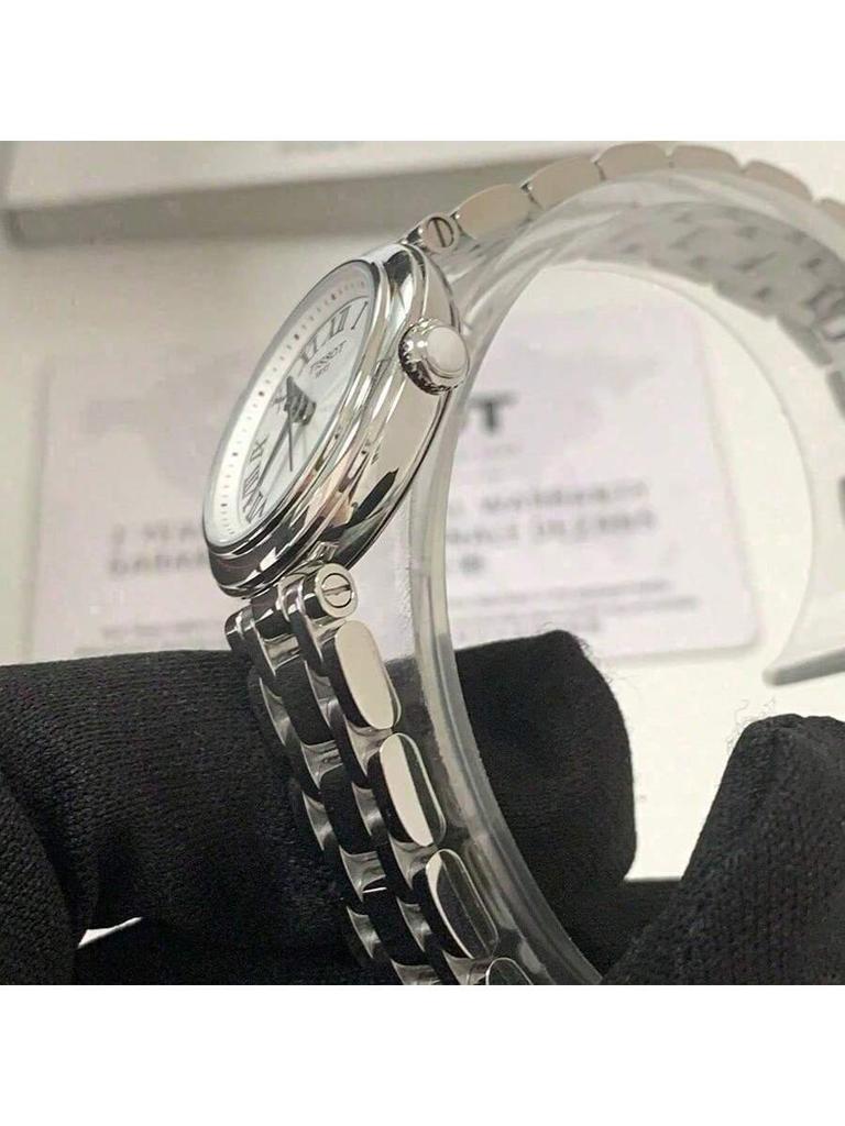 Tissot Small Beauty Women's Swiss Quartz Watch () – 26mm Silver Dial with Roman Numerals, Date Display, Stainless Steel Case & T126.010.11.013.00