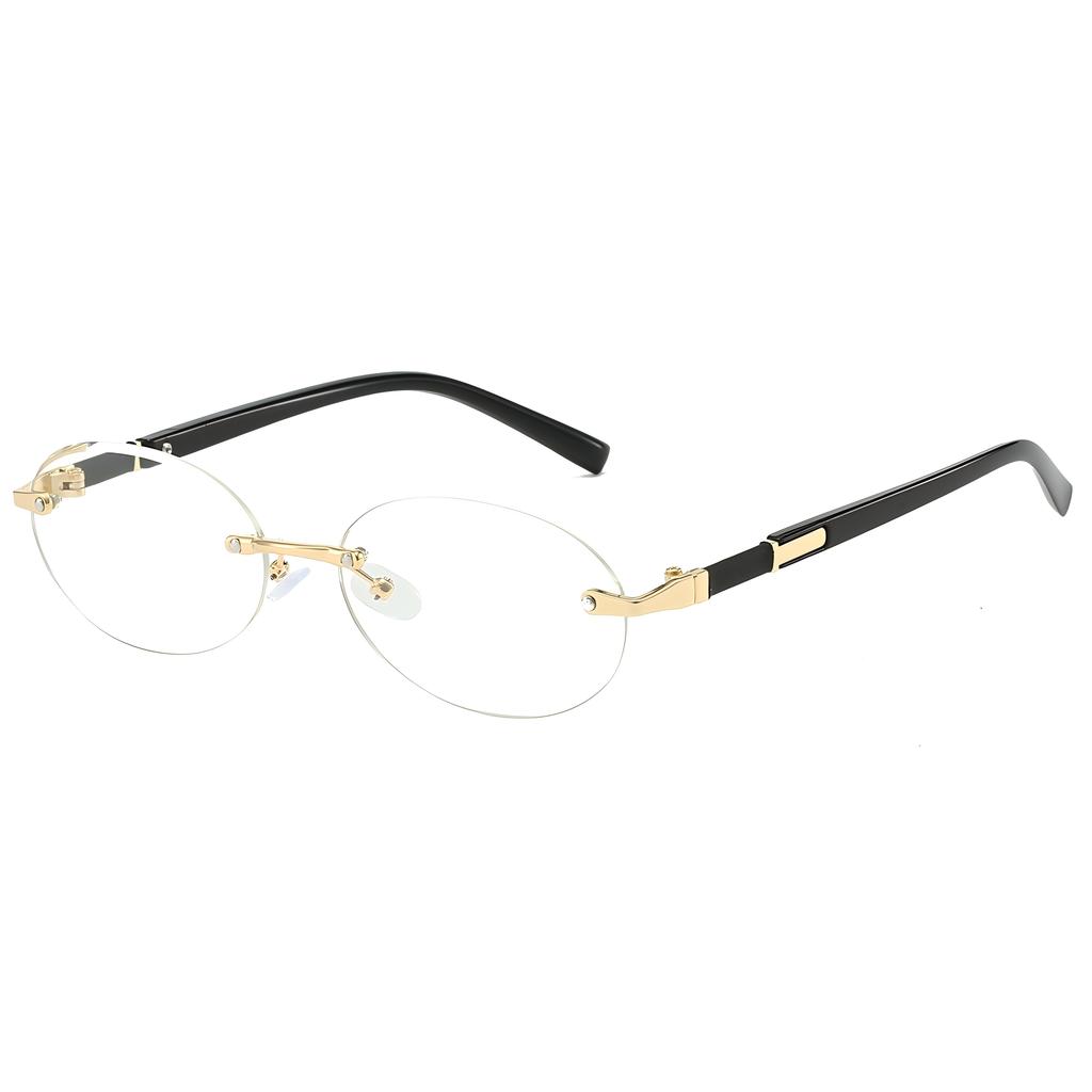 Vintage Rimless Metal Shades Ins Brand Design Women's Vacation Beach Sunglasses New Fashion Driving Decor Sun Glasses