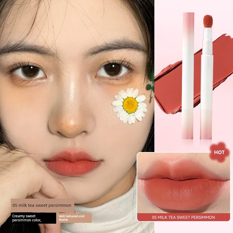 Air Cushion Lip Cream Lipstick for Women, Non-Fading, Non-Stick Cup, Genuine Official Flagship Store, Suitable for Students, Matte Finish