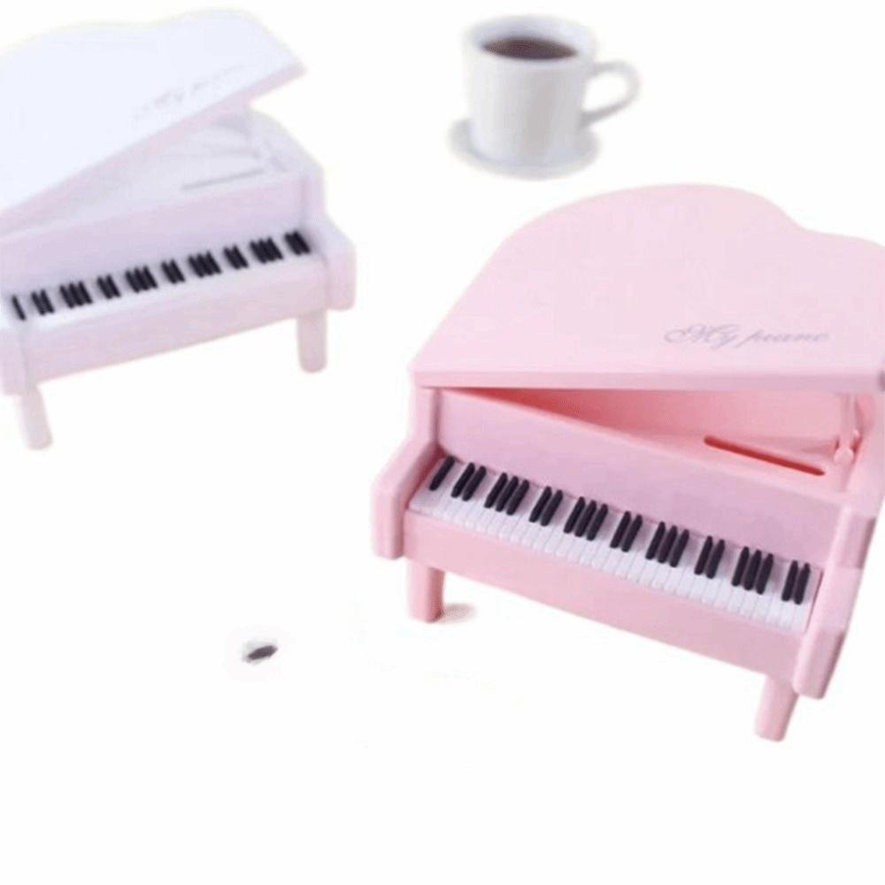Cute Simulation Piano Coin Box Mini Coin Storage Jar Piano Modeling Piggy Bank  Interior