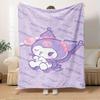 1pc Kuromi Cute Cartoon Character Home Decor Blanket - Seasonal Universal Cozy Washable Gift for All Ages, Suitable for All Families, Multip