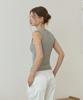 Opeundoeoseutyudio Frill Stripe Sleeve Tee Solid Gray