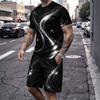 Men's Tees sets Summer Tops Short Sleeve Short Pants Crew Neck Casual Daily Vacation Summer