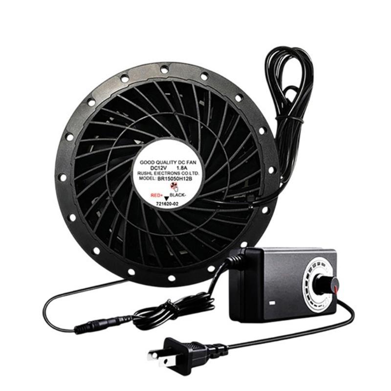 

Exhaust Fan 12V Wall Mounted Exhaust Fan 6500RPM 12V 1.8A Low Noise Extractor for Kitchen Bathroom Garage Grow Room чорний