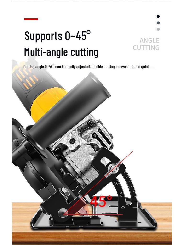 Electric Saw Slotting Base & Dust Cover for Angle Grinder Modification