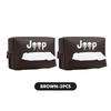 For Jeep PU Leather Car Tissue Box Paper Towel Storage Bag Auto Accessories Compass Renegade Cherokee Wrangler JK Patriot AKN1