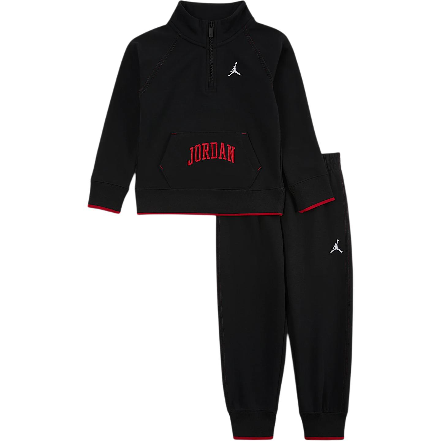 Jordan Casual Sports Suit Fleece Letter Comfortable Soft Kids suit Black IB8140-010 6